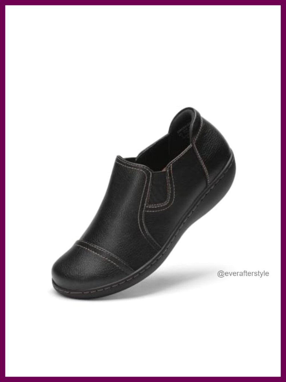Women's Loafers Faux Leather Arch Support Comfort Work Slip-On Flats